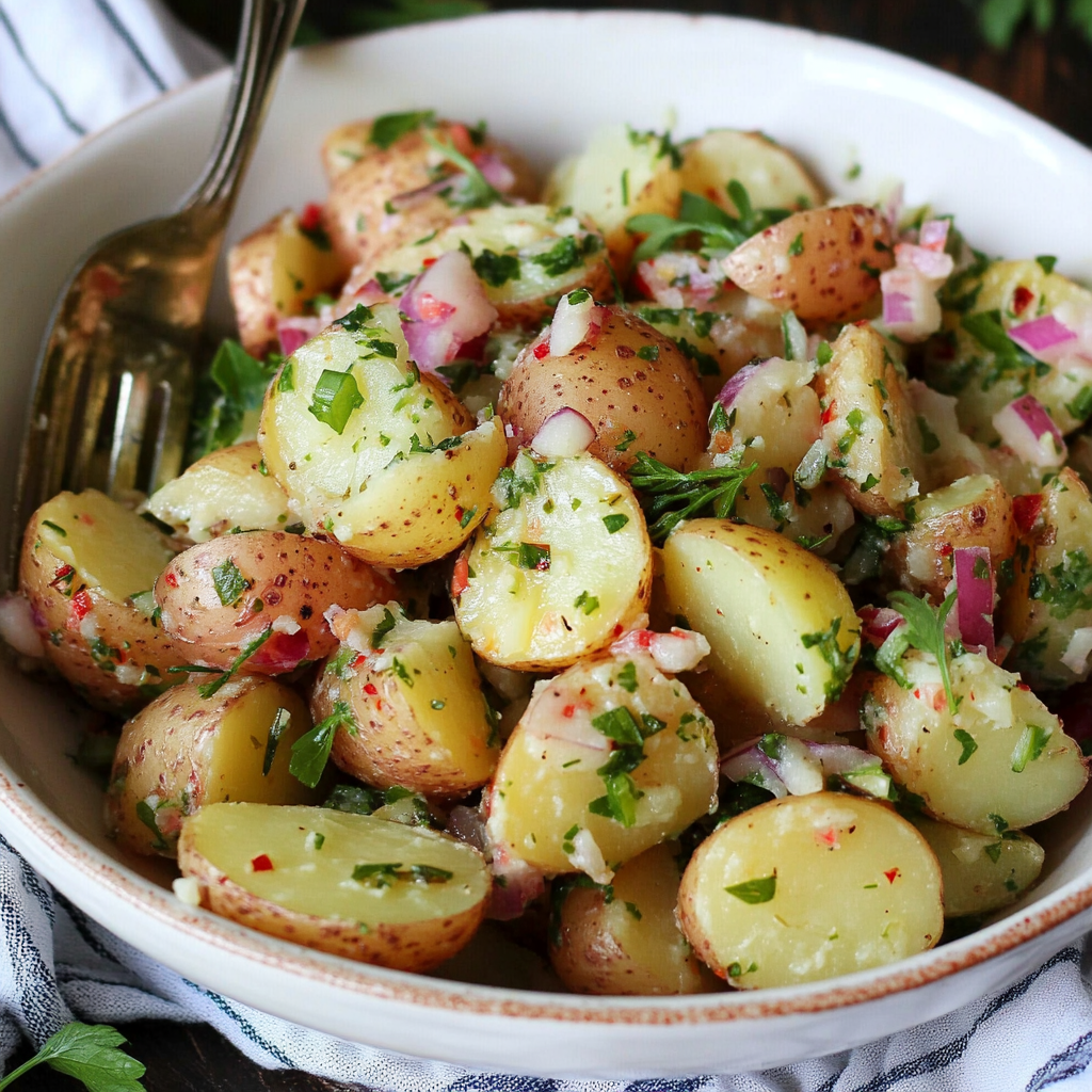 Featured image-warm potato salad recipe